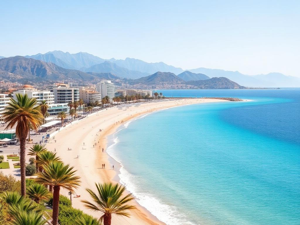 Albir beach and promenade on the Costa Blanca
